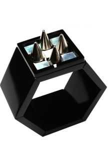 Holly Fulton Resin 4 Stud Bracelet Black - Lyst
