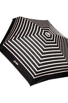 Jean Paul Gaultier Striped Folding Umbrella Blackcream - Lyst