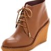 Marc By Marc Jacobs Classic Lace Up Wedge Booties in Brown (camel) - Lyst