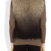 Michael By Michael Kors Dipdyed Shearling Gilet in Brown (taupe) - Lyst