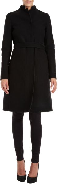 Narciso Rodriguez Belted Reversible Coat in Black - Lyst