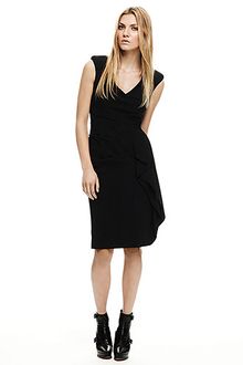Nicole Miller Cowl Neck Cascade Dress - Lyst