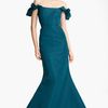 Oscar De La Renta Fishtail Silk Gown in Blue (nile) - Lyst