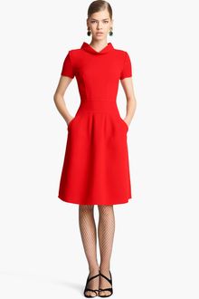 Oscar de la Renta Wool Dress - Lyst