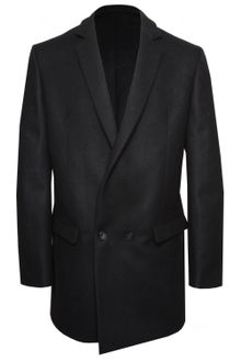 Pierre Balmain Capotto Coat Black - Lyst