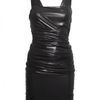 Pierre Balmain Ruched Square Neck Black in Black - Lyst