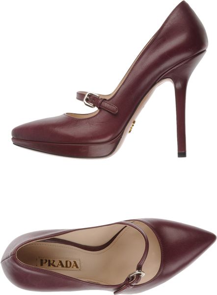 Prada Platform Pumps in Brown (mauve) - Lyst