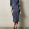 Preen Daisy Knit Print Dress in Blue - Lyst