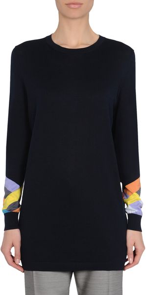 Pringle Of Scotland Button Back Sweater in Blue - Lyst