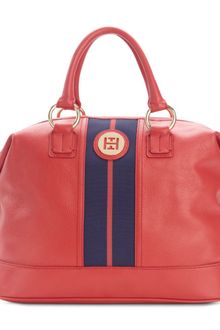 Tommy Hilfiger Pebble Leather Logo Bowler - Lyst