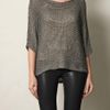 Vince Metallic Knit Sweater in Gray (grey) - Lyst