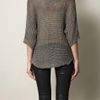 Vince Metallic Knit Sweater in Gray (grey) - Lyst