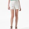 Zara Shorts with Front Rib in White (ecru) - Lyst