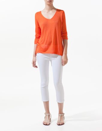 Zara Open Back Sweater - Lyst