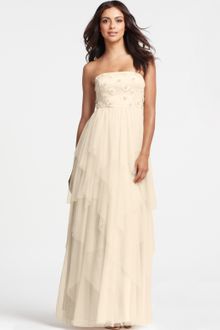 Ann Taylor Strapless Beaded Tulle Gown - Lyst