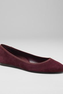 Brooks Brothers Kid Suede Ballet Flat - Lyst