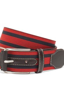 Brooks Brothers Leather and Grosgrain Striped Belt - Lyst