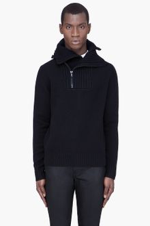 Givenchy Wool and Cashmere Knit Zip Sweater - Lyst