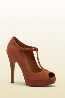 Gucci Betty Tstrap Opentoe High Heel Platform Pump - Lyst