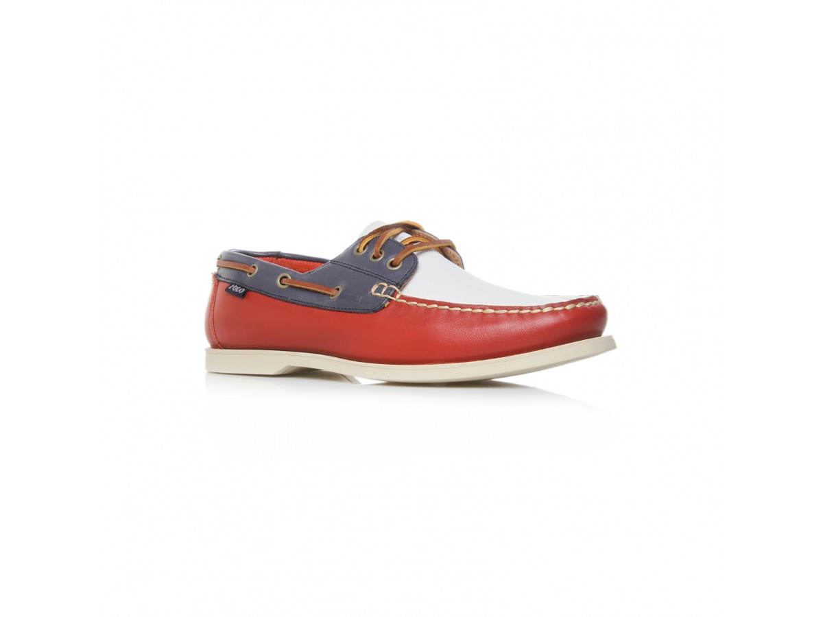 Polo Ralph Lauren Bienne Boat Shoe in Red for Men (red/leather