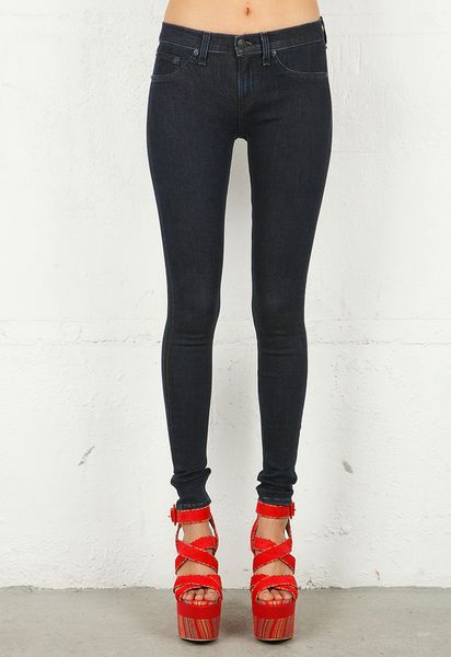 Rag & Bone Brixton Legging in Blue in Blue - Lyst