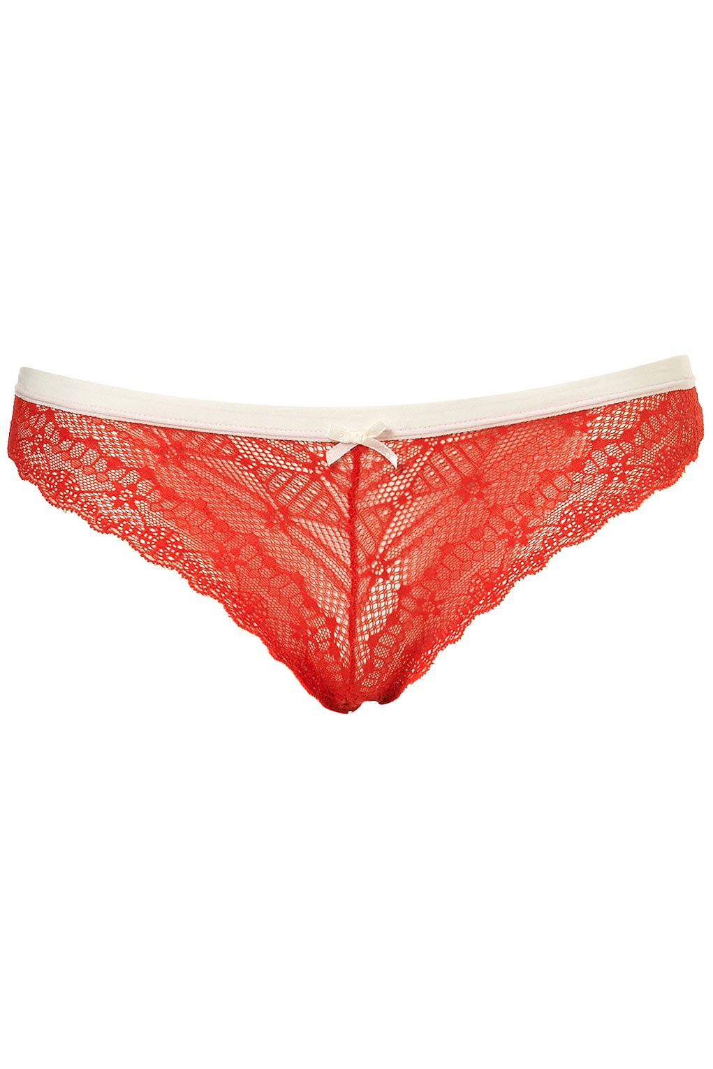 Lace Brazilian Knickers in Red Lyst