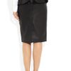 Alexander Mcqueen Leather Peplum Skirt in Black - Lyst