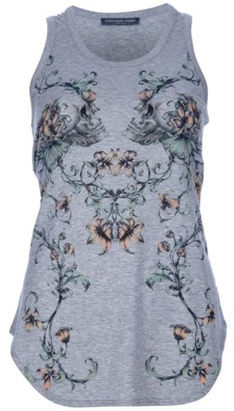 Alexander Mcqueen Skullprint Vest in Gray (grey) - Lyst