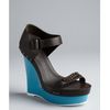 Balenciaga Black Leather Studded Wedge Sandals in Black - Lyst