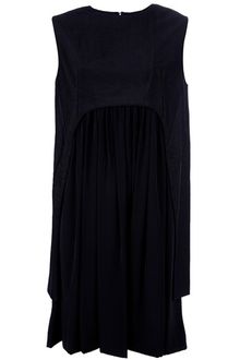 Balenciaga Pleated Cape Dress - Lyst