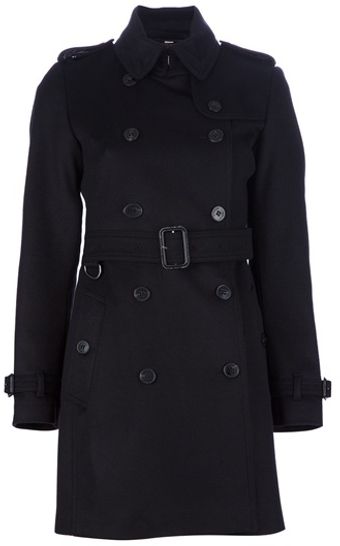 Burberry Double Breasted Trench Coat - Lyst
