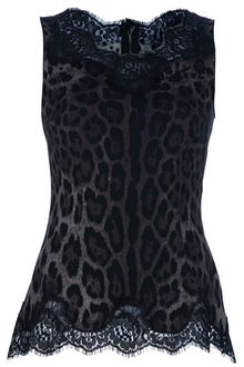 Dolce & Gabbana Leopard Print Sleeveless Top - Lyst