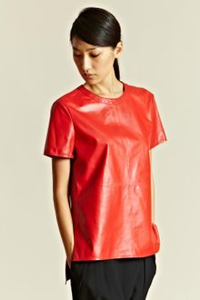Givenchy Givenchy Womens Lamb Leather Manches Top - Lyst
