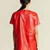 Givenchy Givenchy Womens Lamb Leather Manches Top in Red - Lyst