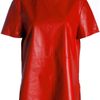 Givenchy Givenchy Womens Lamb Leather Manches Top in Red - Lyst