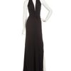 Halston Heritage Twist Front Halter Gown in Black - Lyst