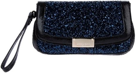 Jimmy Choo Sparkly Clutch in Blue - Lyst
