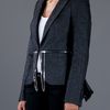 Mcq By Alexander Mcqueen Zip and Chain Belt Blazer in Black - Lyst