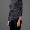 Michael Kors Asymmetric Dotted Top in Black - Lyst