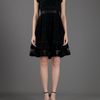Red Valentino Crochet Sash Dress in Black - Lyst
