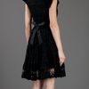 Red Valentino Crochet Sash Dress in Black - Lyst