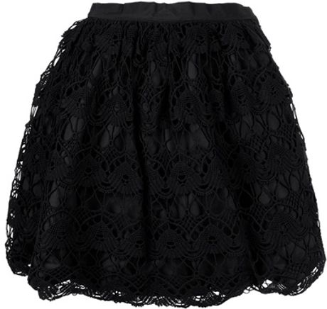 Red Valentino Lace Skirt in Black - Lyst