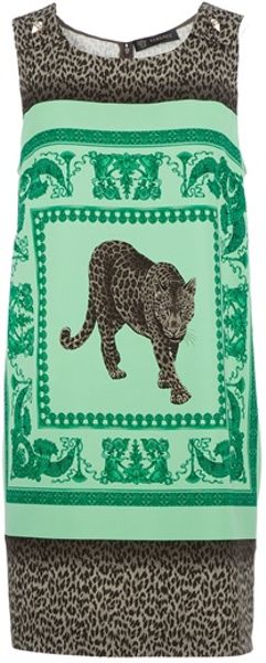 Versace Leopard Print Sleeveless Dress in Animal (leopard) - Lyst