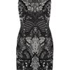 Alexander Mcqueen Wool blend Intarsia Dress in Black - Lyst