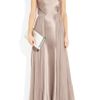 Amanda Wakeley Silksatin and Mesh Gown in Purple (mauve) - Lyst