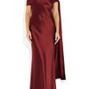 Amanda Wakeley Tie Shoulder Sequined Silk Satin Gown in Red (ruby) - Lyst