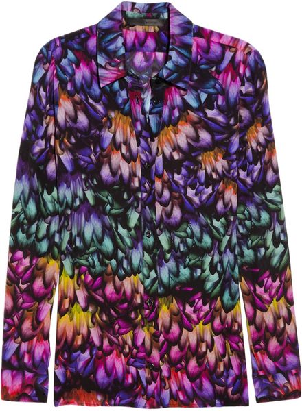 Aminaka Wilmont Printed Silk Crepe De Chine Shirt in Multicolor (multicolored) - Lyst