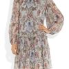Dolce & Gabbana Floral print Silk georgette Dress in Gray (floral) - Lyst