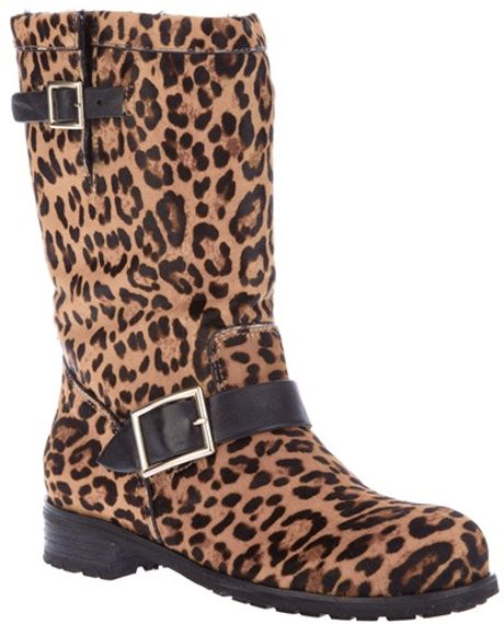 Jimmy Choo Leopard Print Boot in Beige (leopard) - Lyst
