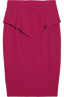 Matthew Williamson Wool Crepe Peplum Pencil Skirt - Lyst